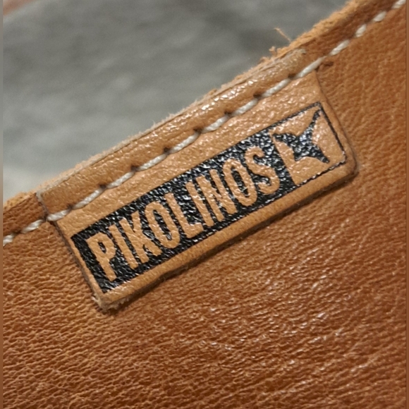 Pikolinos Granada Tan Leather Boho Neutral Casual Boho Mule Clog Shoe SZ 8.5 - Picture 7 of 9